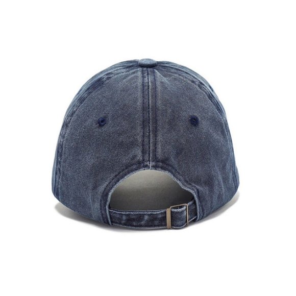 100% Cotton Vintage Baseball Cap | Adjustable Distressed Unisex Hat | Plain Pure - Picture 2 of 6